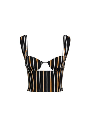 Odette Top - Onyx Stripe