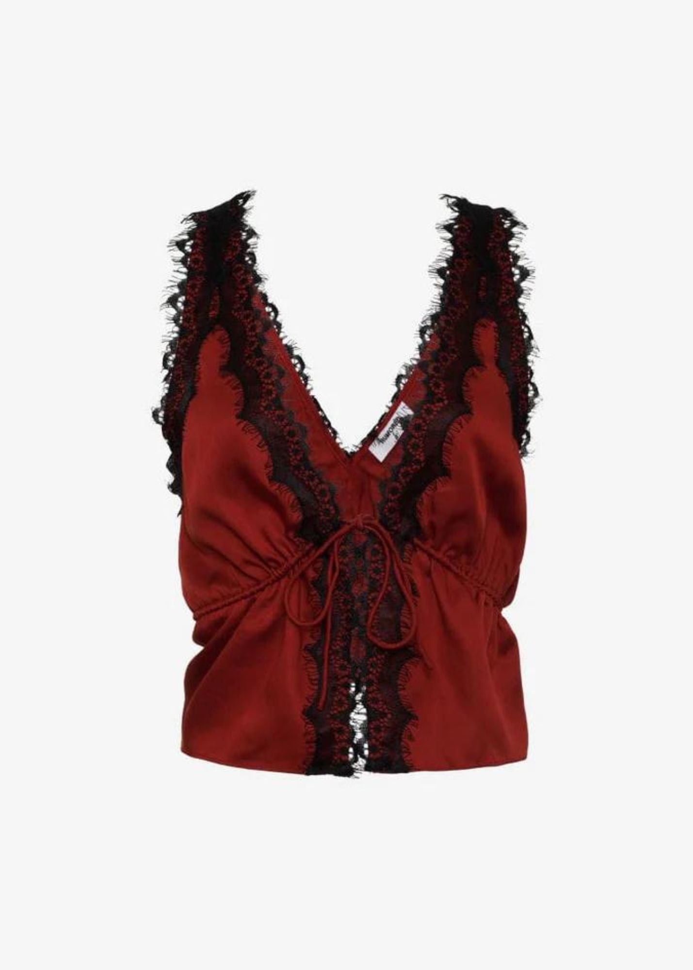 Lady Lace Top-Crimson