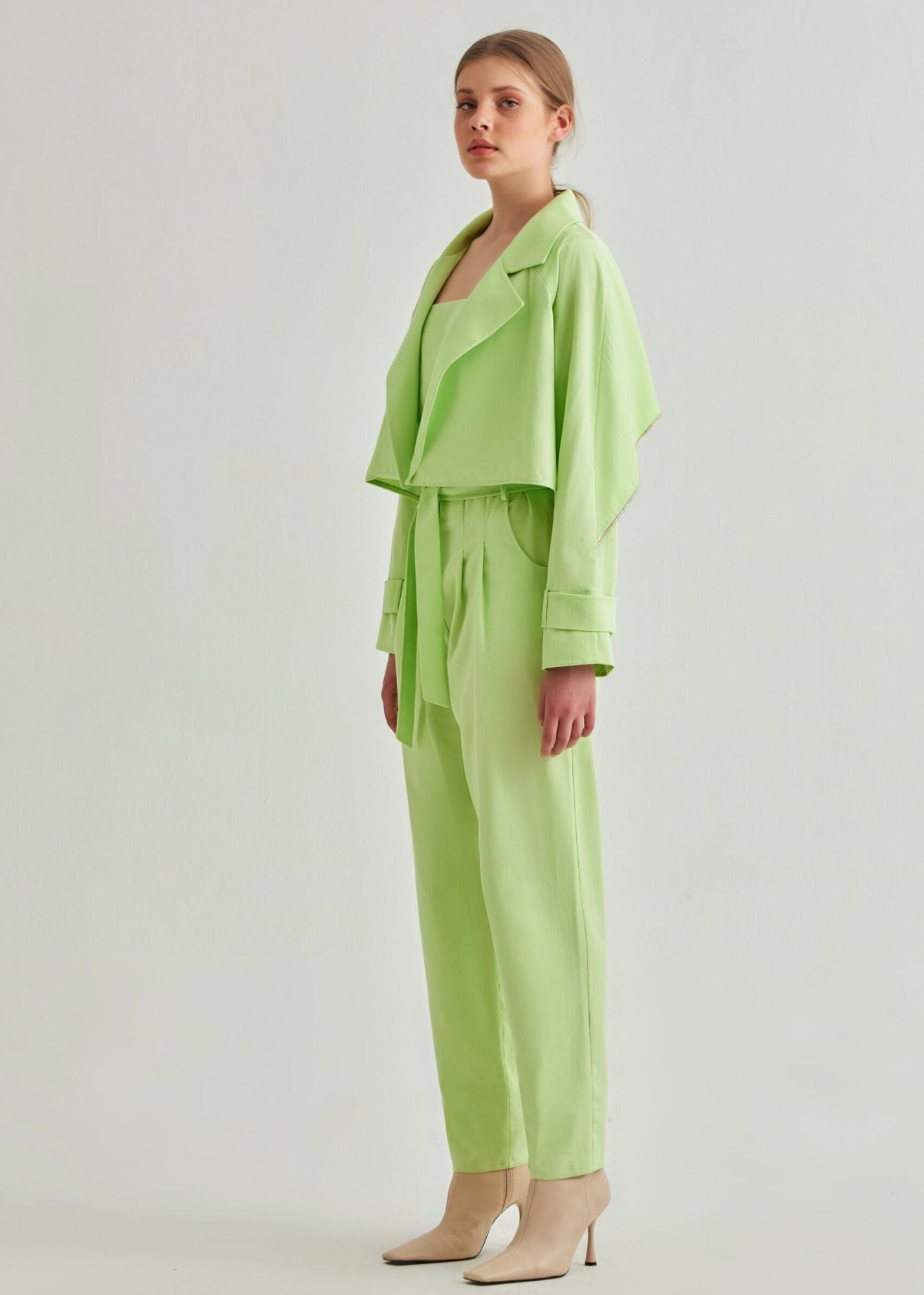 Tapered Pants - Light-Green