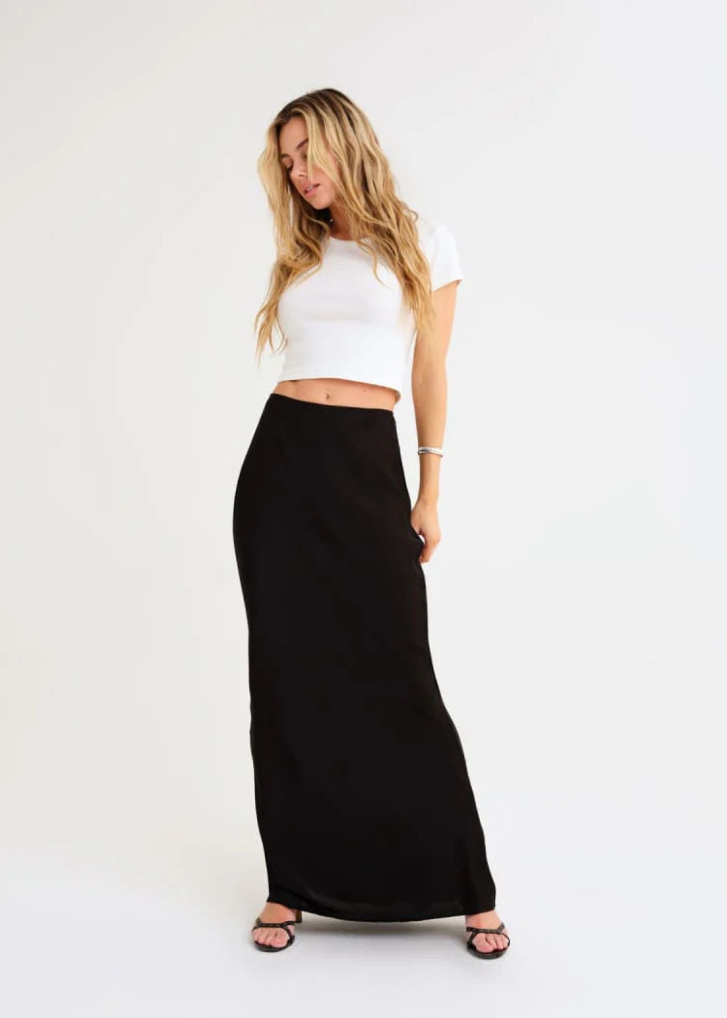 Archive Bias Maxi Skirt-Black