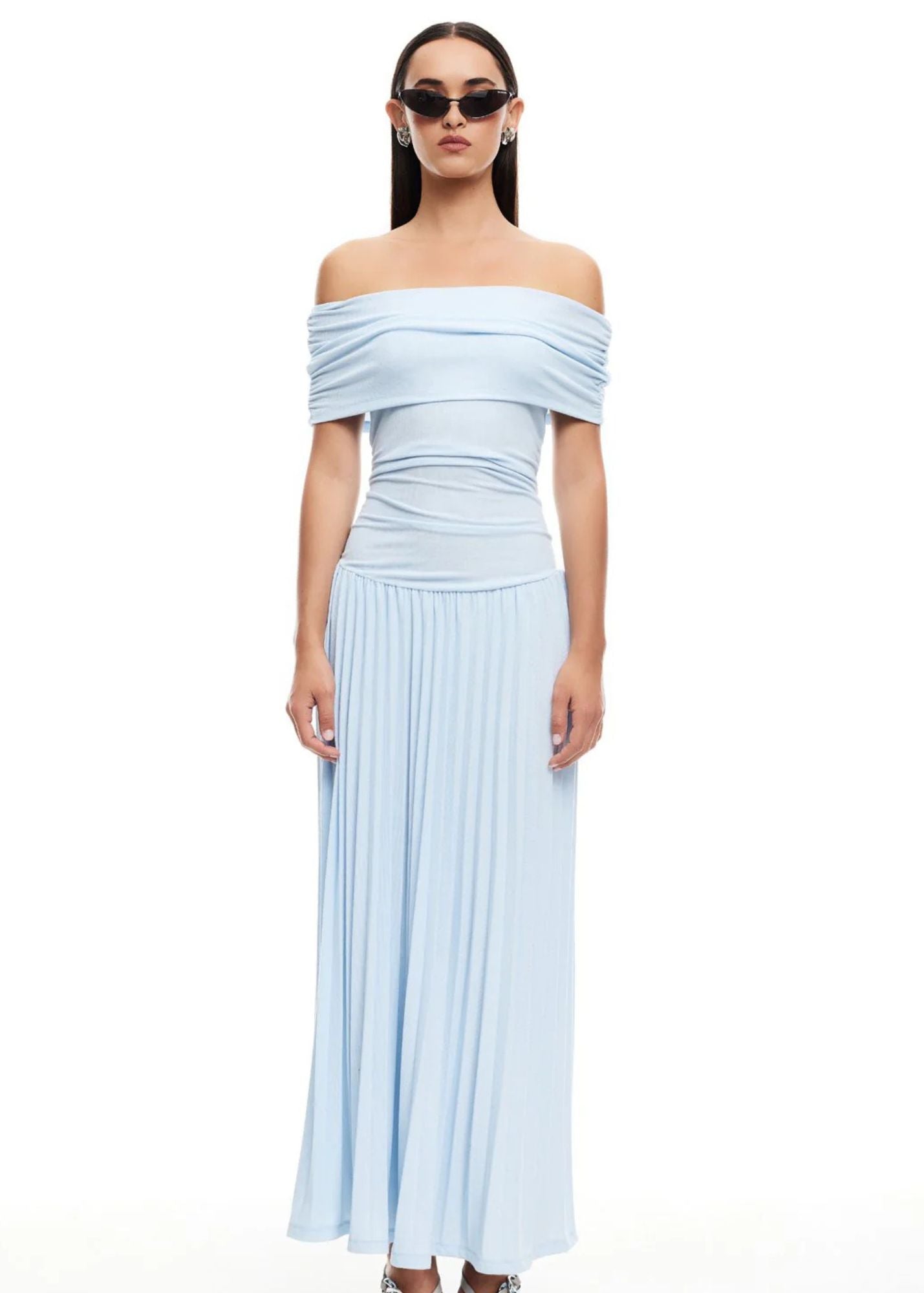 Field Of Dreams Maxi Dress-Soft Blue