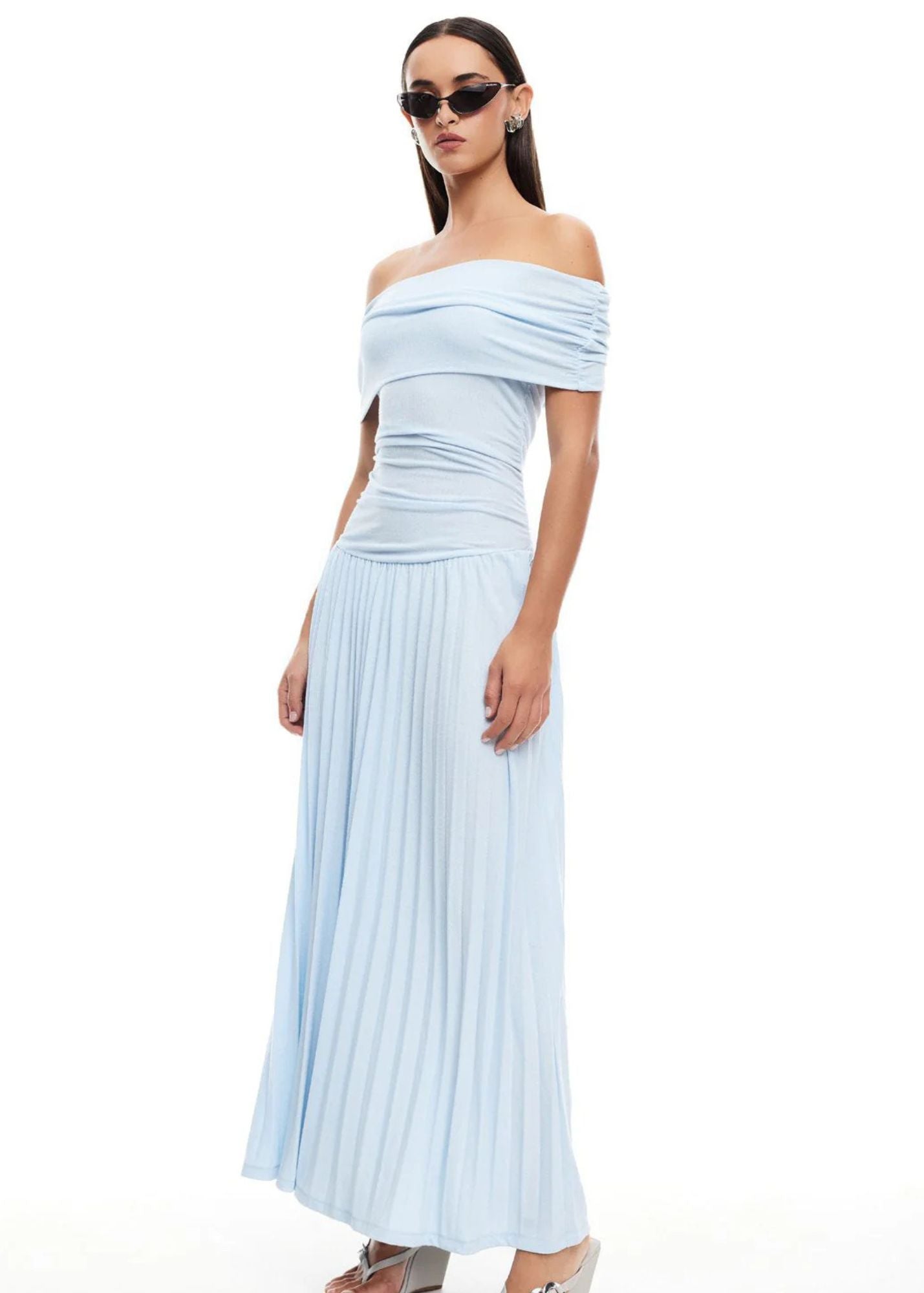 Field Of Dreams Maxi Dress-Soft Blue