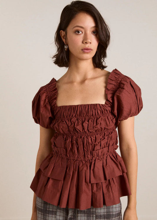 Lyza Blouse-Brick
