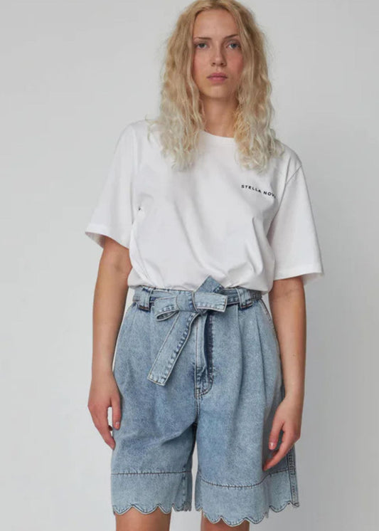 Moon Washed Denim Short-Denim Moon