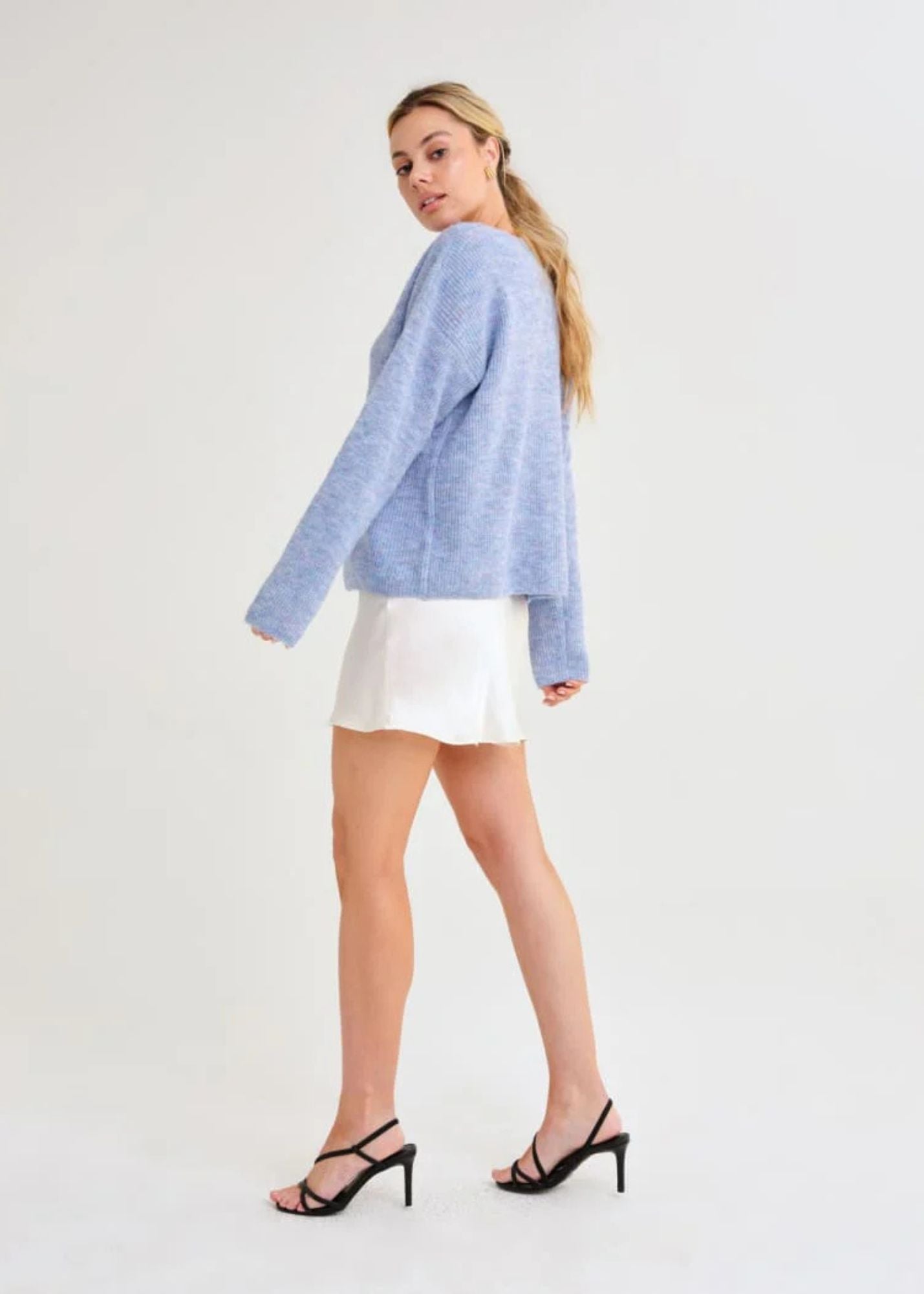 Newport Cardigan-Blue Heather