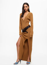 Opulence Maxi Camel Dress