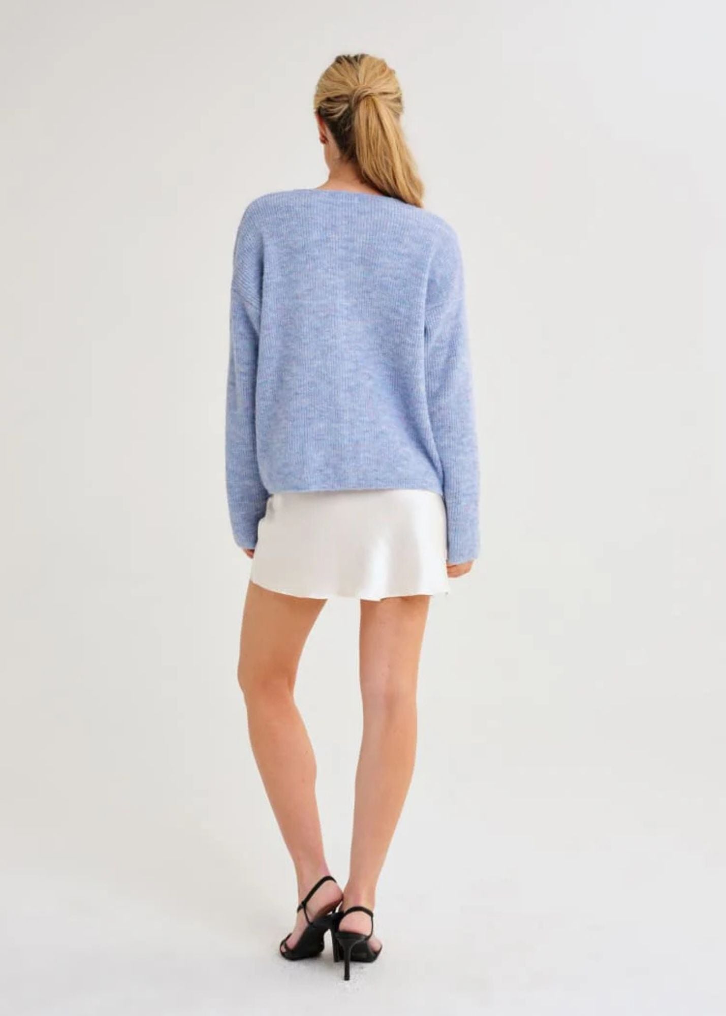 Newport Cardigan-Blue Heather