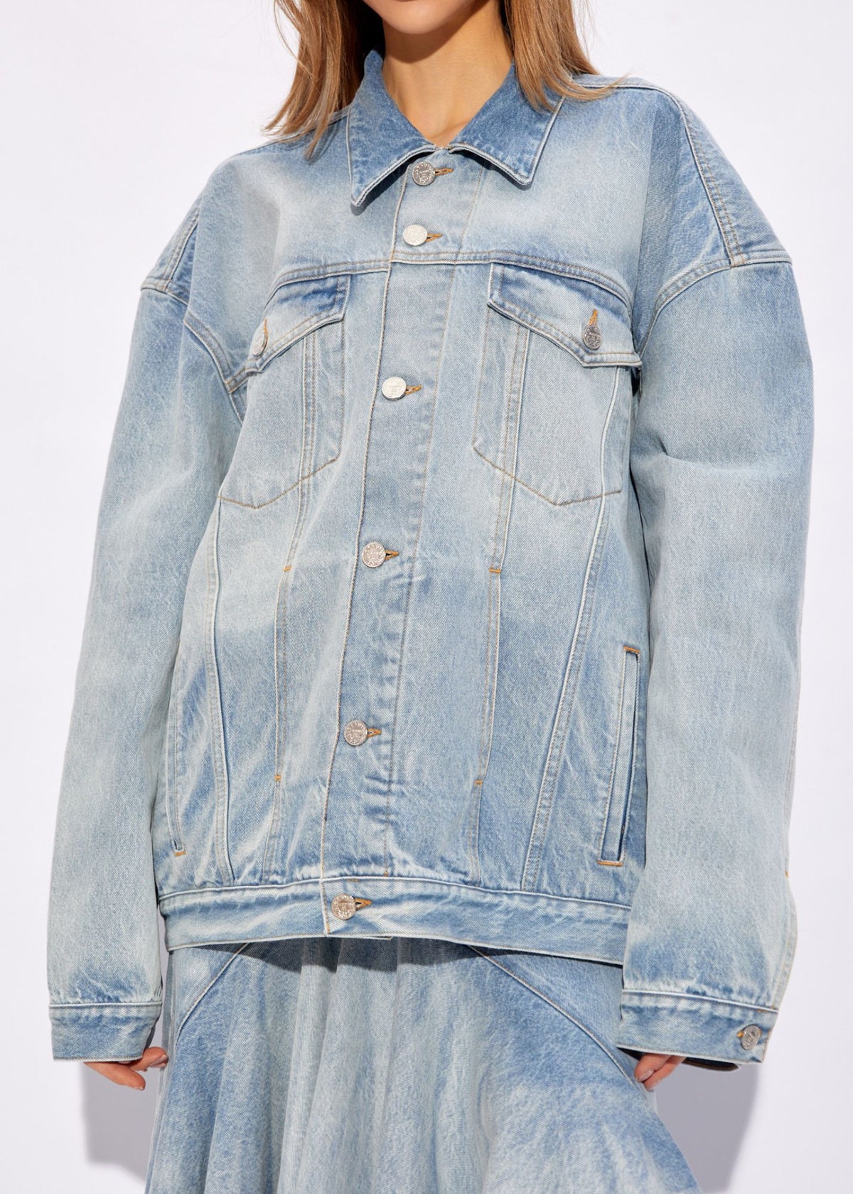 Logo Denim Jacket-Blue