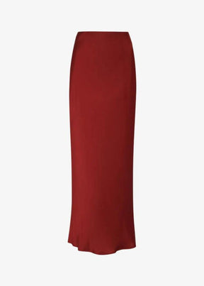 Archive Bias Maxi Skirt-Crimson