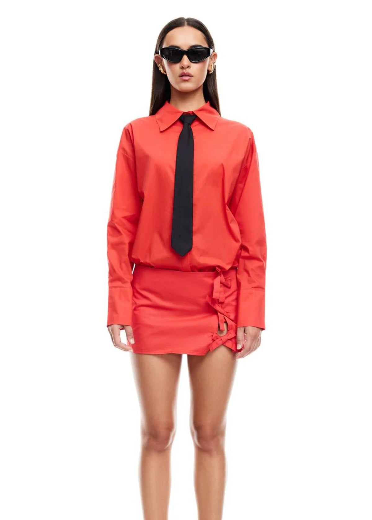 Valentino Tie Shirt-Red