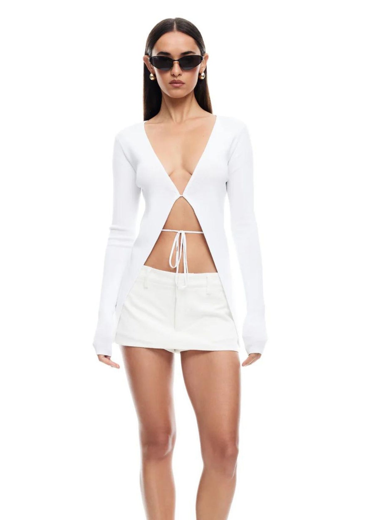 DNA Knit Top-Porcelain