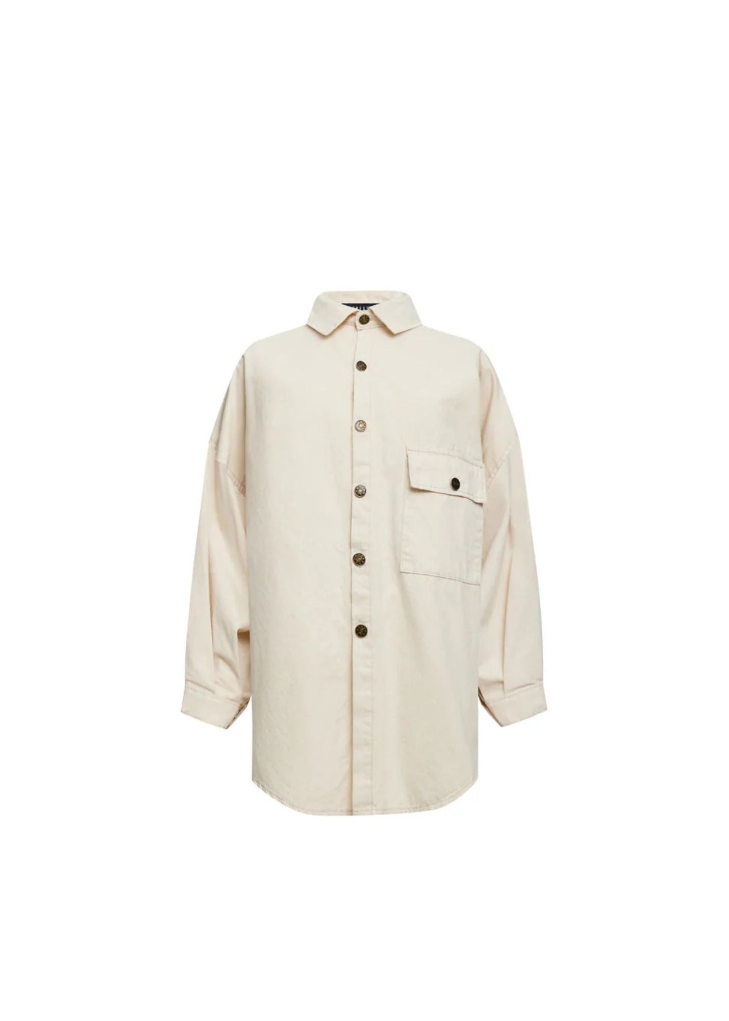 NYC Boyfriend Shirt-Light Beige