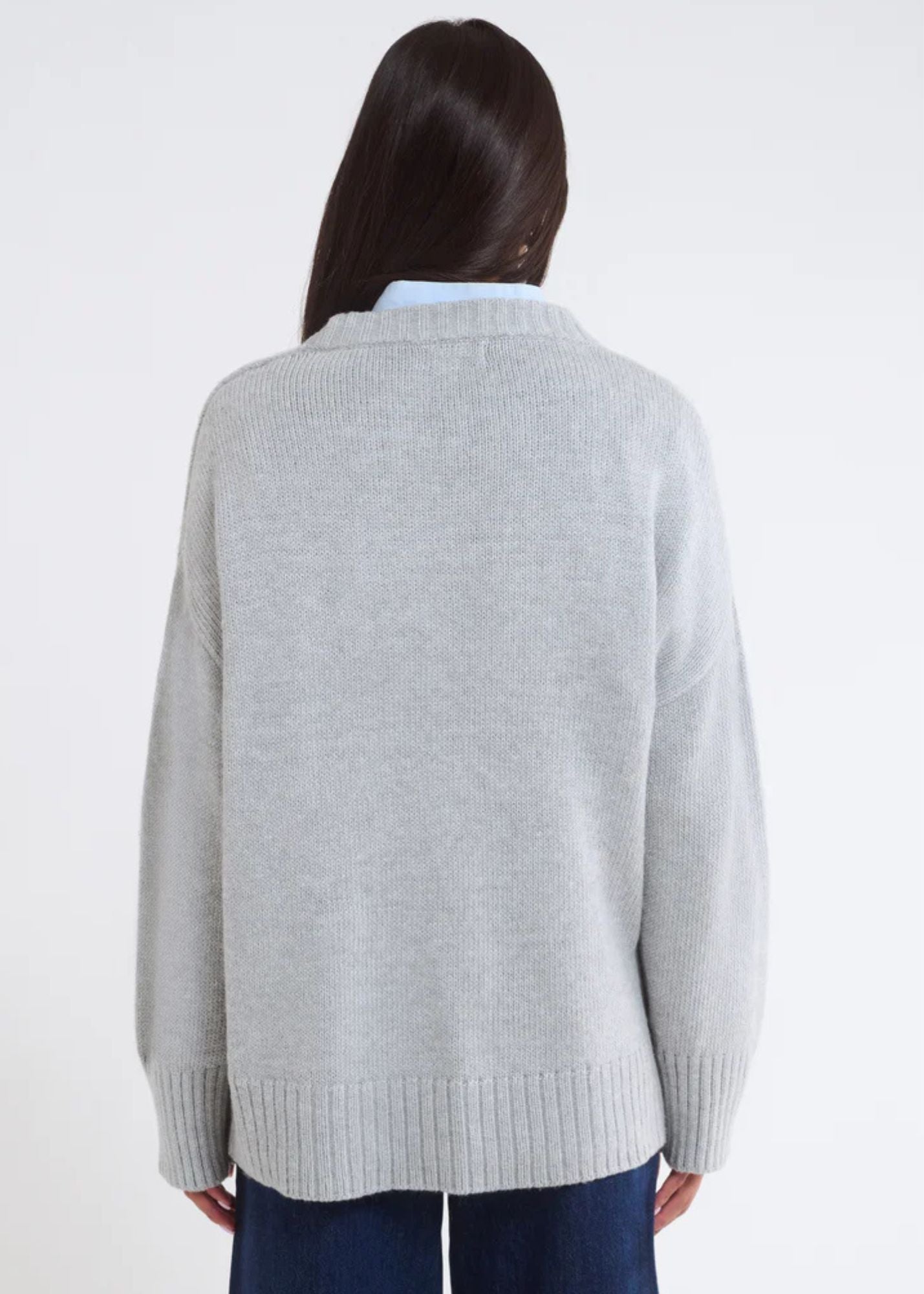 Fair Isle Sweater-Heather Gray