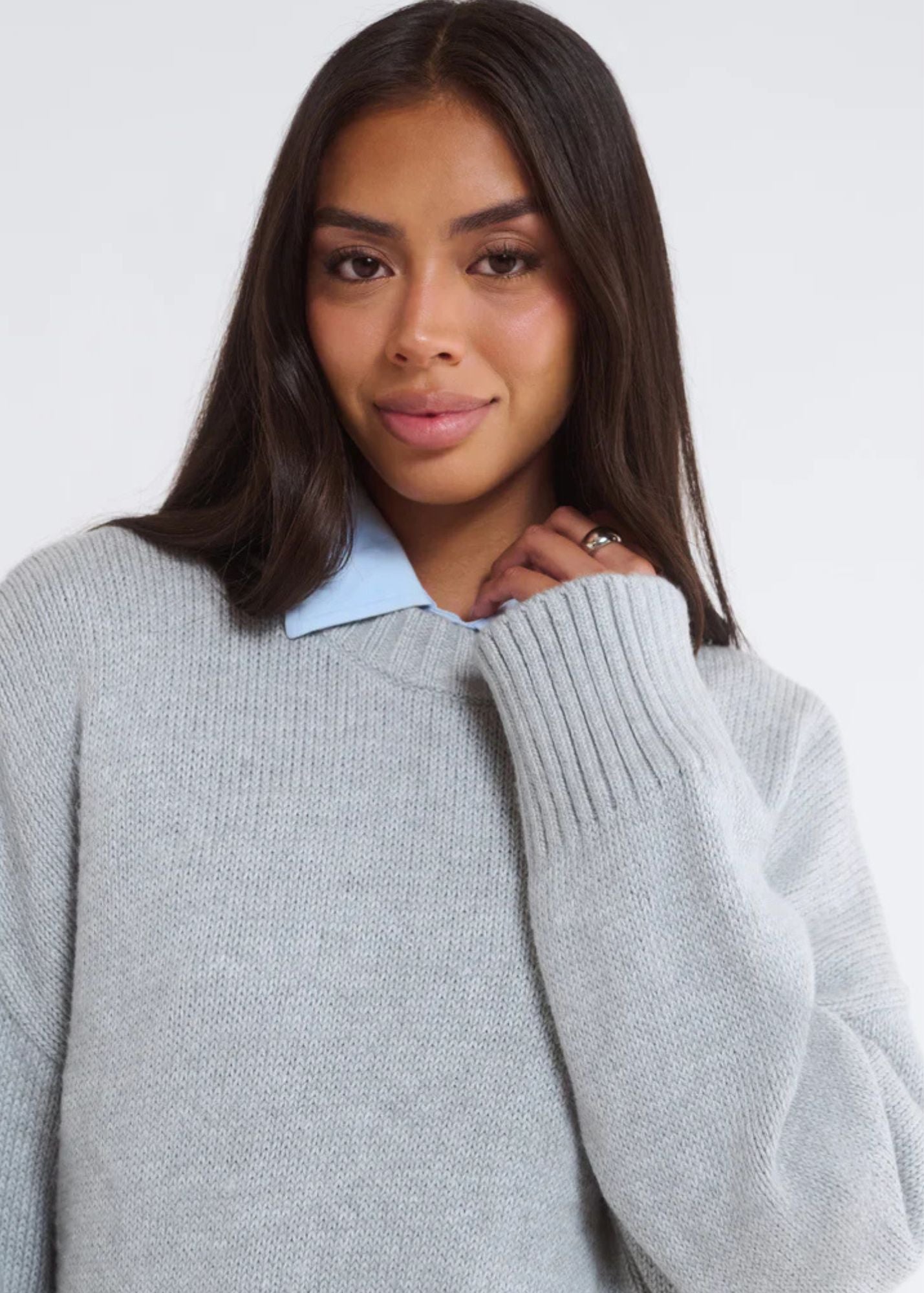 Fair Isle Sweater-Heather Gray