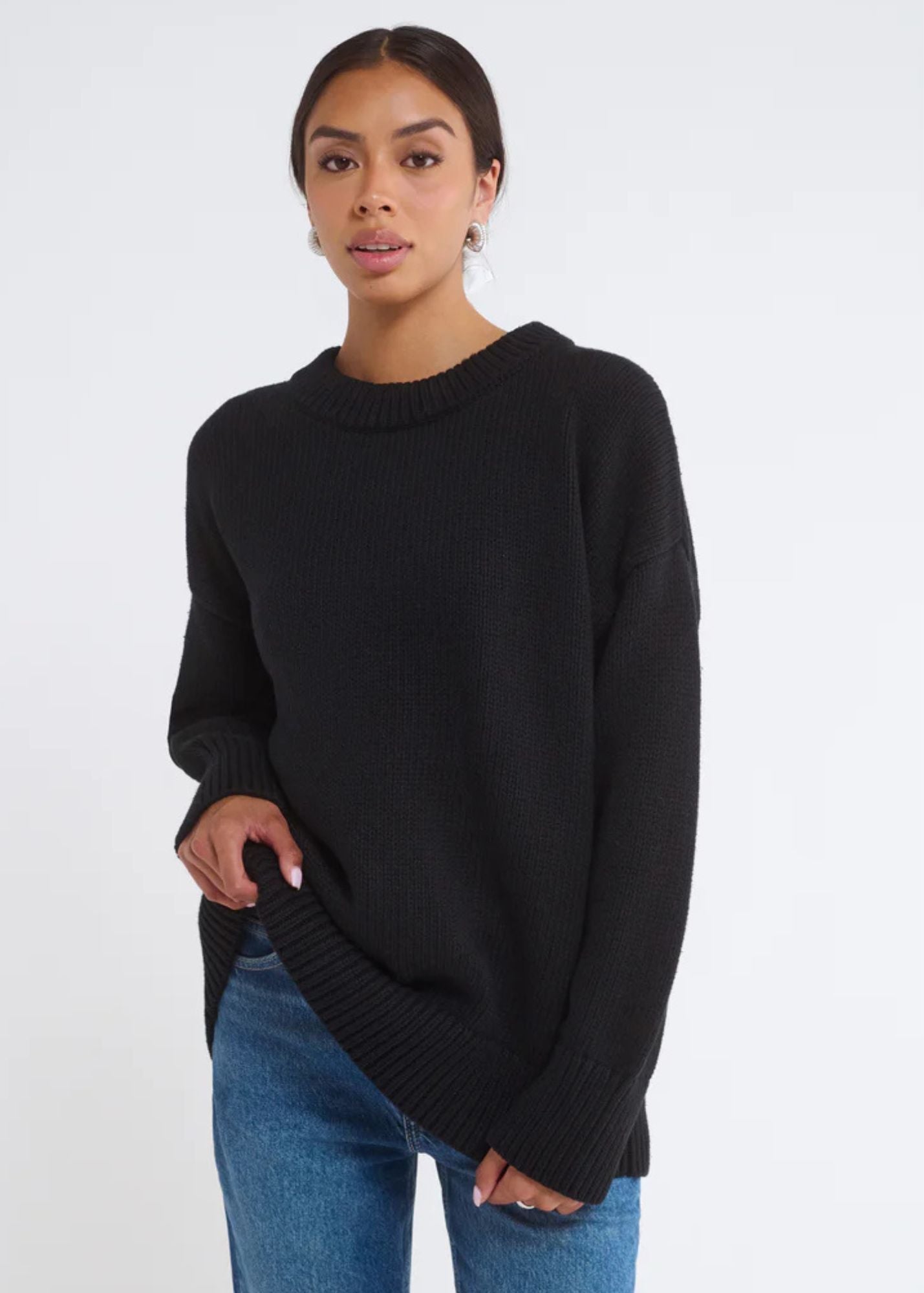 Fair Isle Sweater-Black
