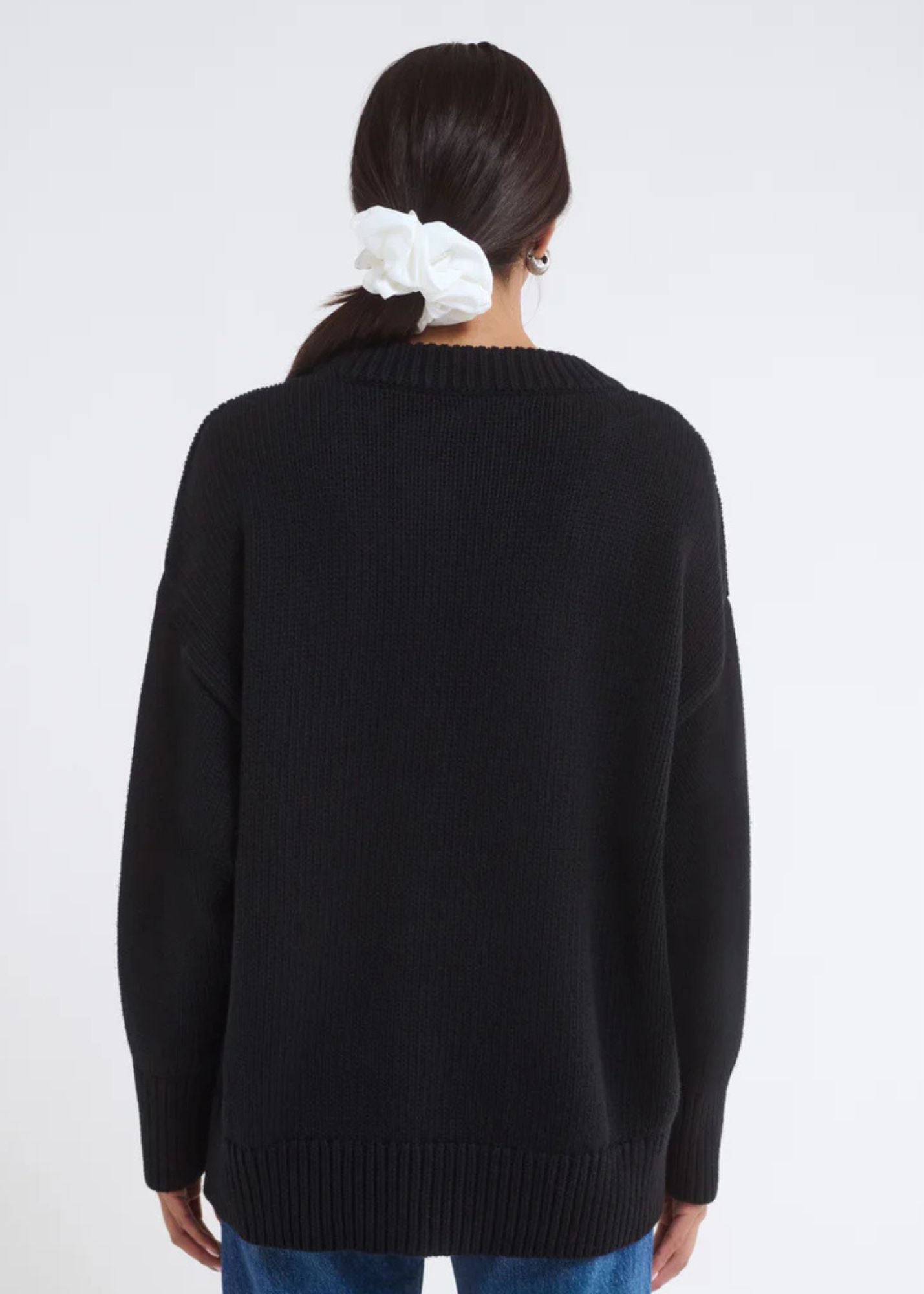Fair Isle Sweater-Black