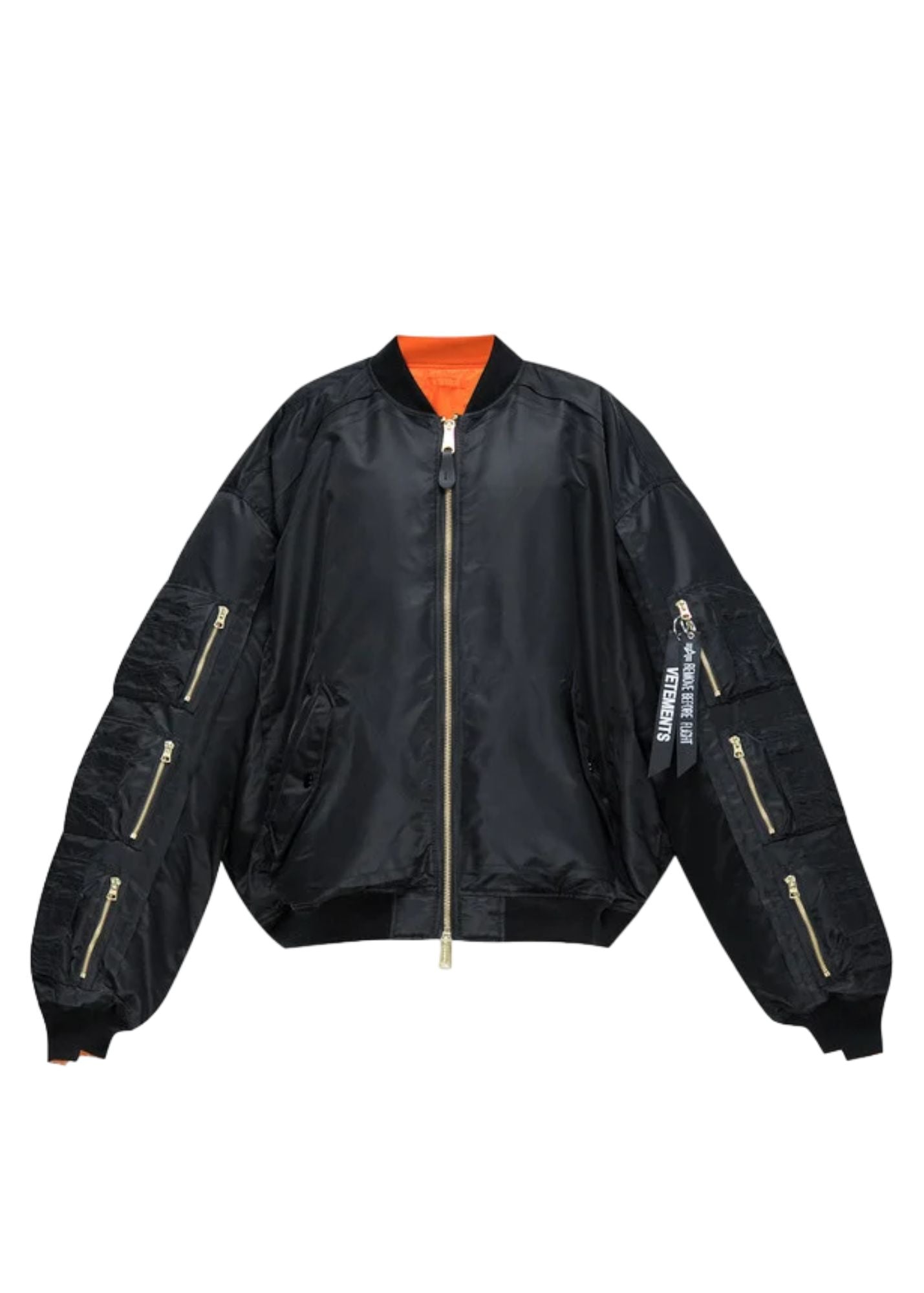 Cargo Bomber Jacket-Black