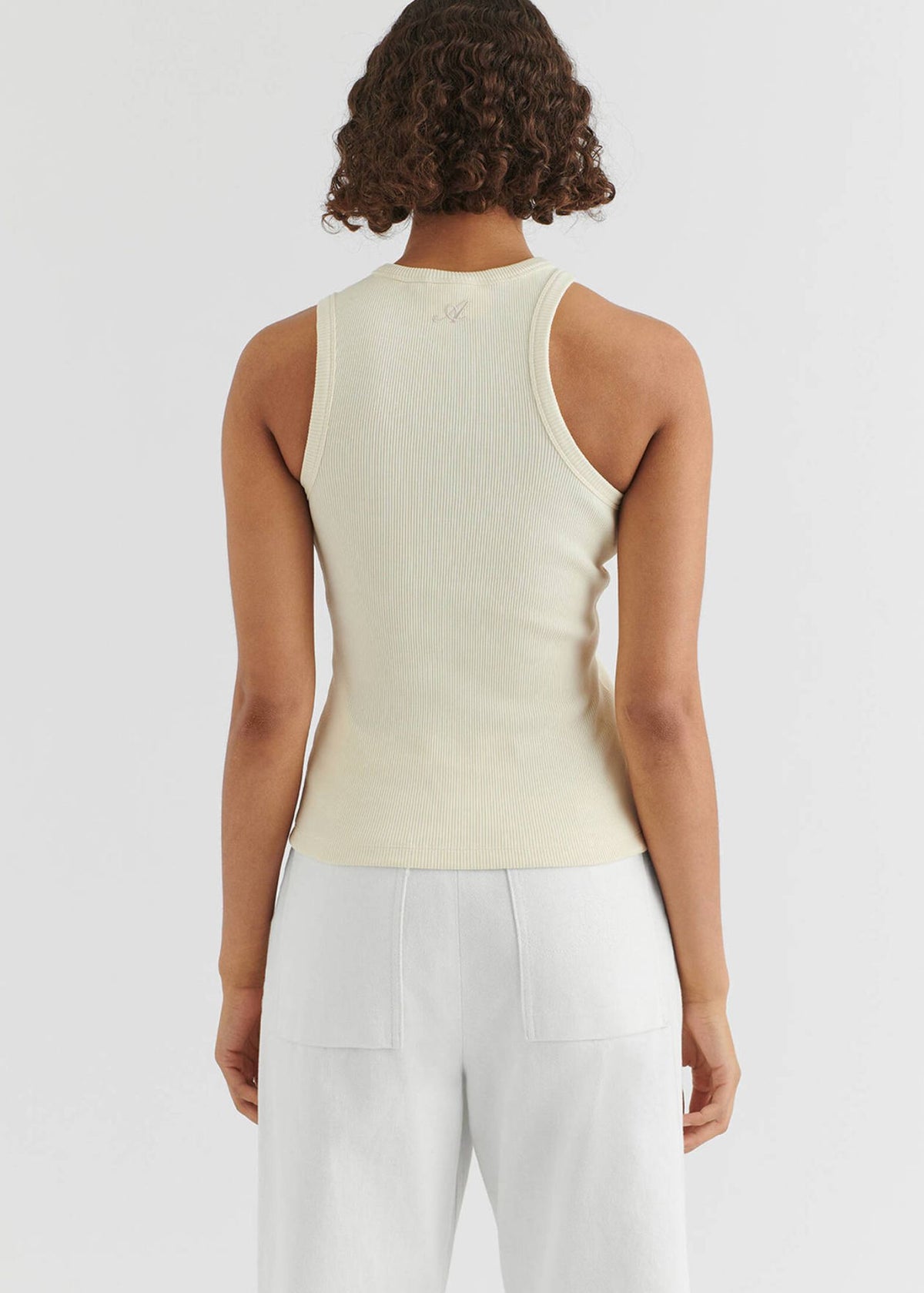 Scoop Tank Top-Pale Yellow