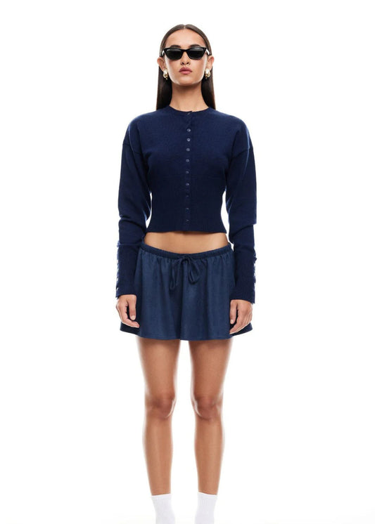 Head In The Clouds Cardigan-Navy