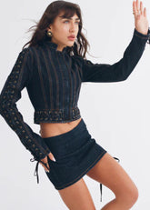 Marbella Mini Skirt - Dark Denim