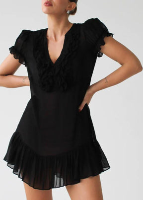 Duchess Mini Dress-Black