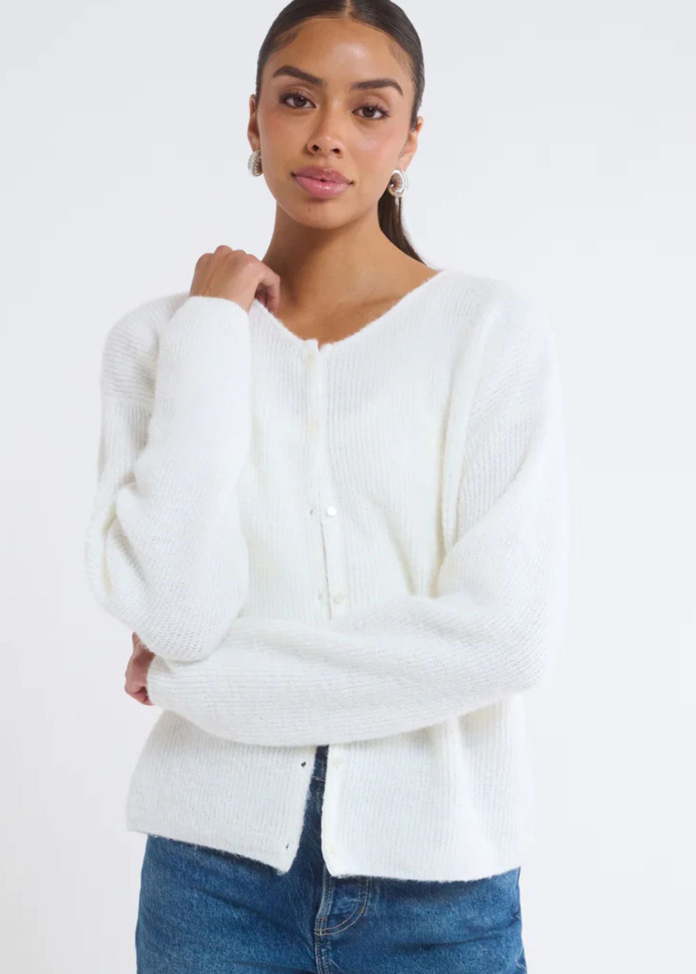 Newport Cardigan-Ivory