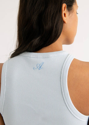 Scoop Tank Top-Light Blue