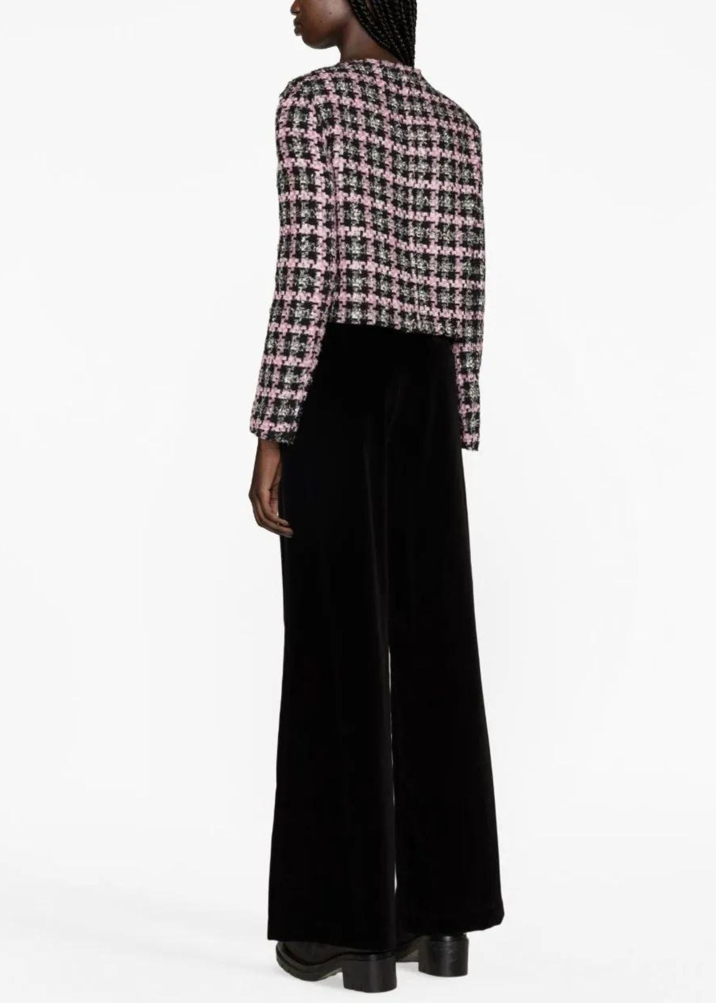 High Waisted Flared Black trousers