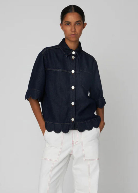Blue Denim Shirt-Denim Blue