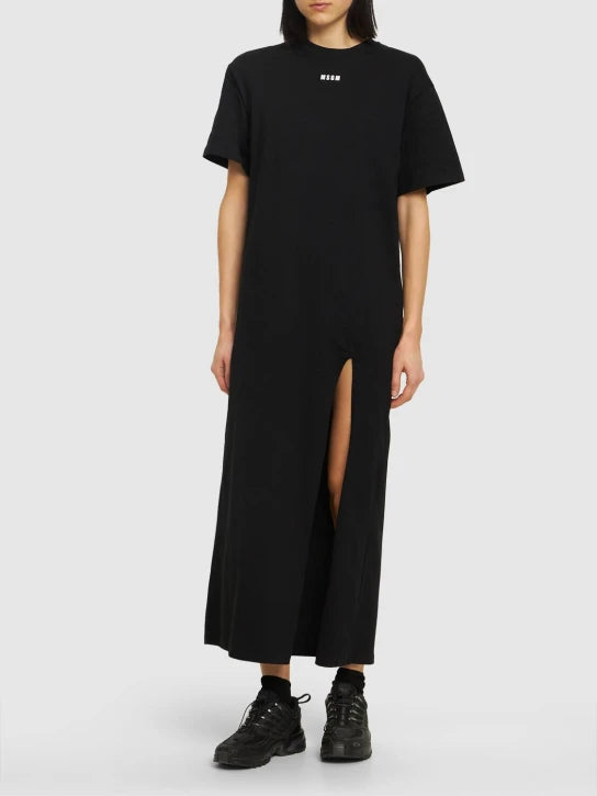 Cotton t-shirt midi dress