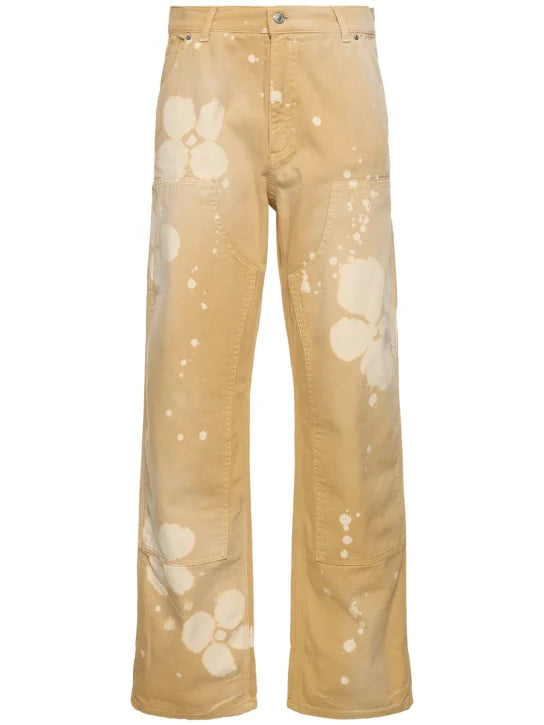 Printed cotton jeans